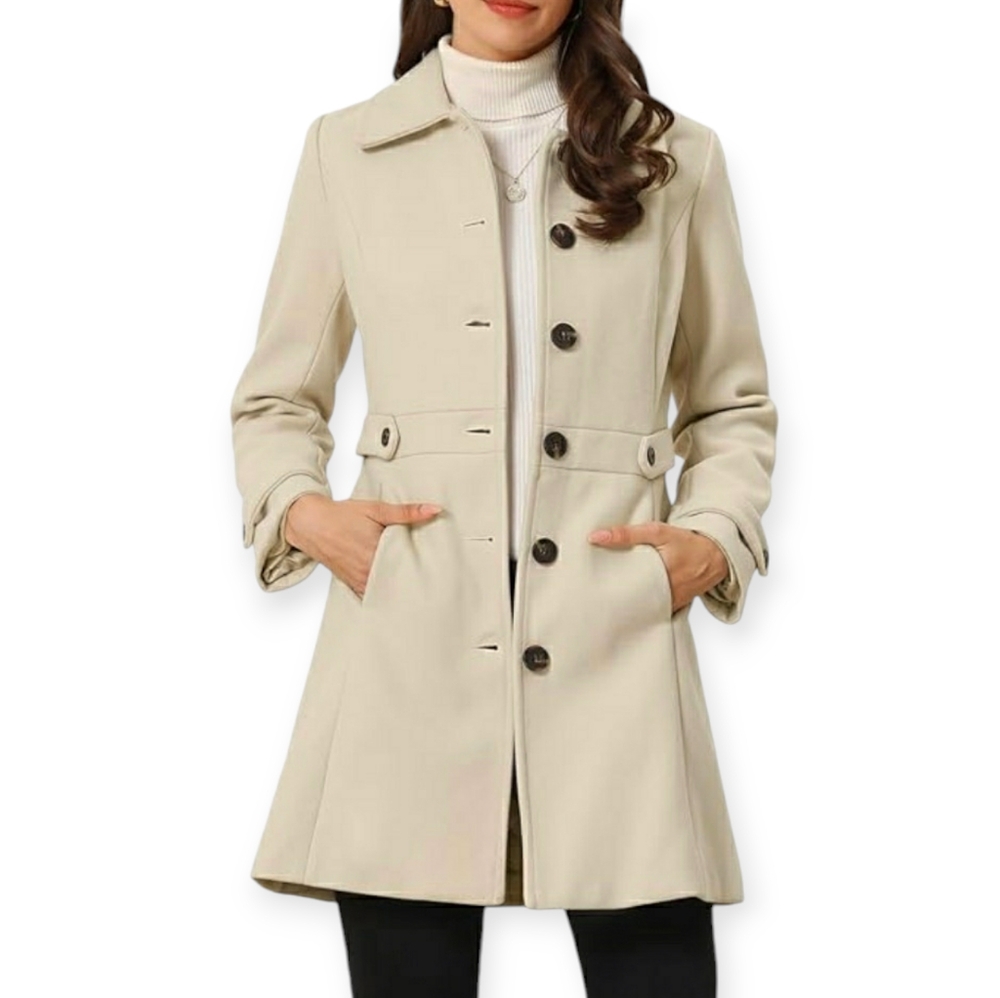 American Rag Cie Ivory Long Coat Size Small - Picture 1 of 12